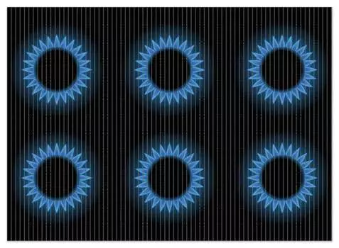 Коврик для душа Wallario, нескользящий коврик, коврик для ванной, коврик для ног, газовая плита в ночное время, размер ок. 90 х 65 см, черный