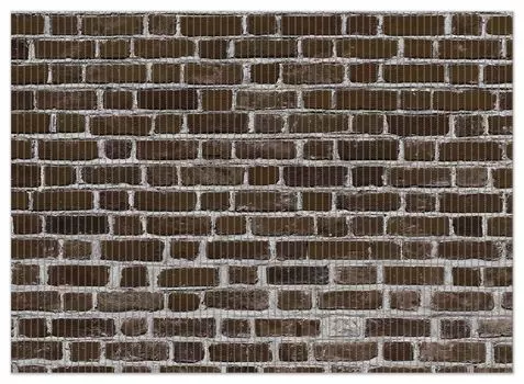 Коврик для душа Wallario, нескользящий коврик, коврик для ванной, коврик для двери, коричневая кирпичная стена, размер ок. 90 х 65 см, коричневый