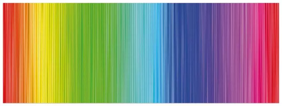 Коврик для душа Wallario, нескользящий коврик, коврик для ванной, коврик для ног, радужный узор - цвета красный, желтый, зеленый, синий, розовый и красный, размер примерно 180 х 65 см