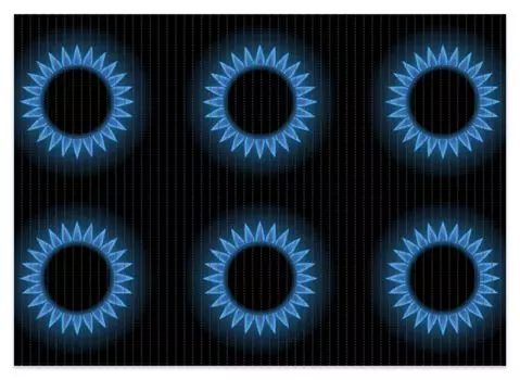 Коврик для душа Wallario, нескользящий коврик для ванной, коврик для двери, пламя газовой плиты ночью, размер примерно 70 х 50 см, черный