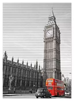 Коврик для душа Wallario, нескользящий коврик, коврик для ванной комнаты, коврик London Red Bus, размер примерно 70 x 50 см, красный