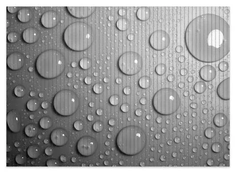 Коврик для душа Wallario, нескользящий коврик, коврик для ванной, коврик для двери, капли воды черного и белого цвета, размер примерно 70 х 50 см, черный