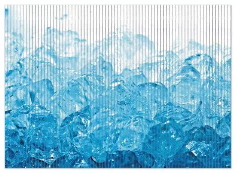 Коврик для душа Wallario, нескользящий коврик, коврик для ванной, коврик для двери, яркий лед синего цвета, размер ок. 90 х 65 см, белый