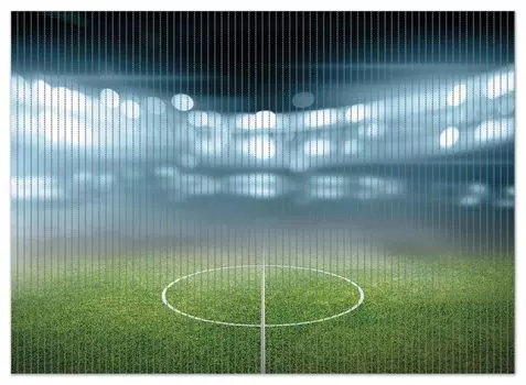 Коврик для душа Wallario, нескользящий коврик, коврик для ванной, коврик для двери, центральная линия футбольного стадиона II, размер ок. 90 x 65 см, черный