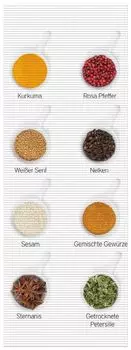 Коврик для душа Wallario, нескользящий коврик, коврик для ванной, коврик для двери, мир специй — обзор различных специй I, размер примерно 180 х 65 см, белый