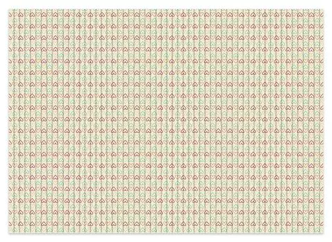 Коврик для душа Wallario, нескользящий коврик, коврик для ванной, коврик для ванной с узором в виде сердечек красного, желтого и зеленого цвета, расположен симметрично, размер примерно 70 x 50 см, белый