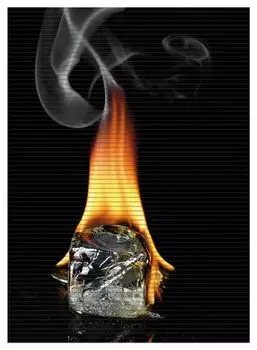 Коврик для душа Wallario, нескользящий коврик, коврик для ванной, коврик для двери, кубики горящего льда, размер ок. 90 х 65 см, черный