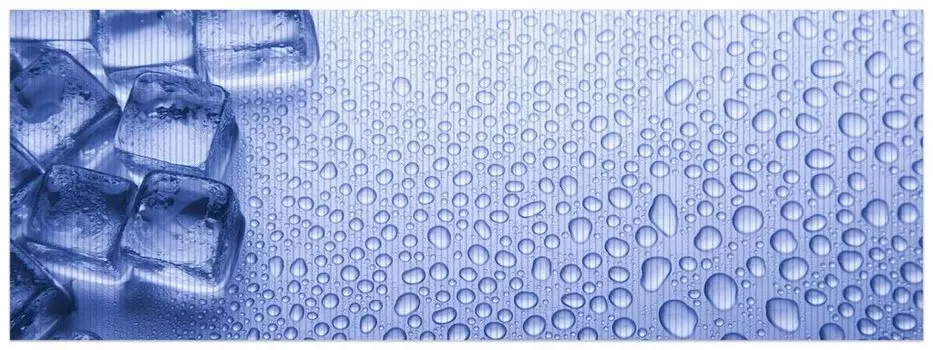 Коврик для душа Wallario, нескользящий коврик, коврик для ванной, коврик для двери, кубики льда, размер ок. 180 х 65 см, синий