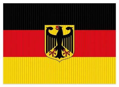 Коврик для душа Wallario, нескользящий коврик, коврик для ванной, коврик для двери, немецкий флаг с гербом, размер примерно 70 х 50 см, черный