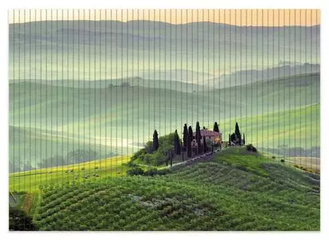 Коврик для душа Wallario, нескользящий коврик, коврик для ванной, коврик для ванной Тоскана, Италия, размер ок. 70 х 50 см, зеленый