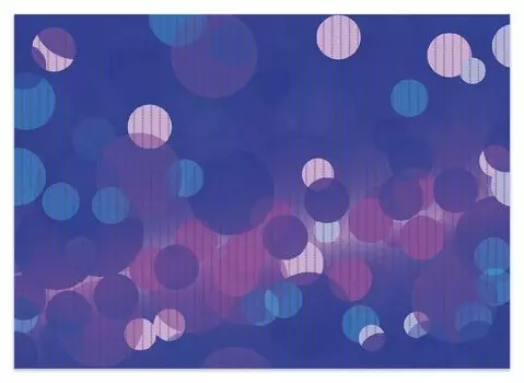 Коврик для душа Wallario, нескользящий коврик, коврик для ванной, коврик для двери, синие круги с розовым гармоничным узором, размер примерно 70 х 50 см, синий