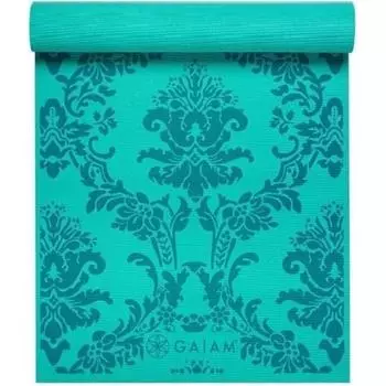 Коврик для йоги - 180 см x 60 см x 0,5 см - Розовый мрамор - Делюкс MATCHU SPORTS, розовый