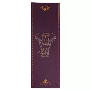Коврик для йоги LEELA Collection AUBERGINE, Big Elephant двухцветный, ПВХ BODHI, красочный