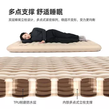 Коврик для кемпинга Jingdian Guangnian, бежевый, одинарный, 200*80*16 см