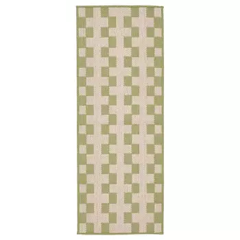 Коврик для кухни Ikea Gangstig, 80x200 см, зеленый/бежевый