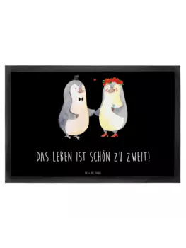 Коврик для ног Mr. & Mrs. Panda, черный