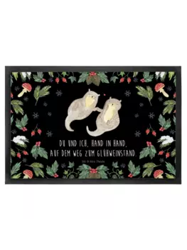 Коврик для ног Mr. & Mrs. Panda, черный