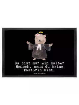 Коврик для ног Mr. & Mrs. Panda, черный