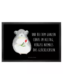 Коврик для ног Mr. & Mrs. Panda, черный