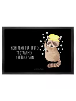 Коврик для ног Mr. & Mrs. Panda, черный