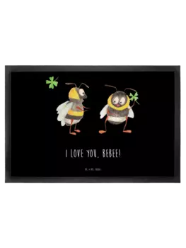 Коврик для ног Mr. & Mrs. Panda, черный