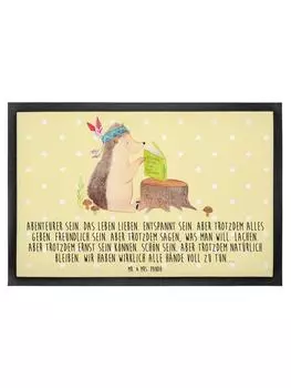 Коврик для ног Mr. & Mrs. Panda, желтый пастельный