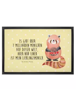 Коврик для ног Mr. & Mrs. Panda, желтый пастельный