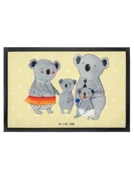 Коврик для ног Mr. & Mrs. Panda, желтый пастельный