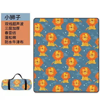 Коврик для пикника Beishan Wolf, утолщенный коврик для кемпинга с изображением льва, пляжный коврик для кемпинга, маленький лев, 100*150 см