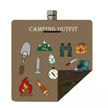 Коврик для пикника Kiversy на тканевой основе Оксфорд AP22-22035 200*200 см тканевая основа Оксфорд