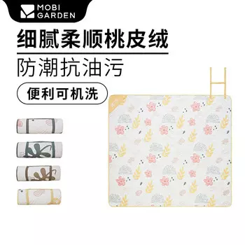 Коврик для пикника Mobi Garden, удобный коврик из персиковой кожи, влагостойкий коврик для кемпинга на открытом воздухе, желтое пшеничное поле 200*240