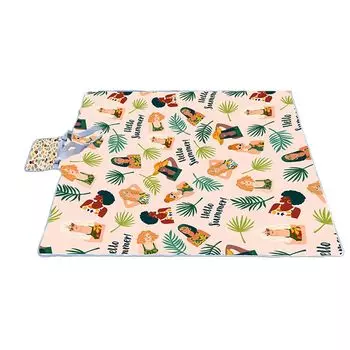 Коврик для пикника, пескозащитный, большой, складной, с рисунком, многофункциональный, влагостойкий, большой размер, водонепроницаемый, прочный, одеяло для пикника на открытом воздухе, туристическое снаряжение-E, размеры: S Hameb