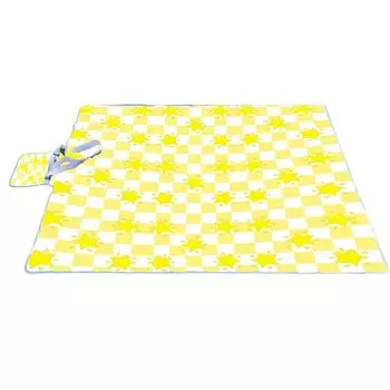 Коврик для пикника, простой складной портативный одеяло для пикника, фланелевой коврик для кемпинга, аксессуары для кемпинга, светлый хаки, размеры L Hameb