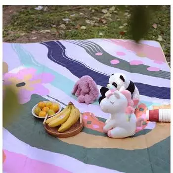 Коврик для пикника Revos, увеличенный и утолщенный, влагостойкий коврик, который можно стирать в машине, коврик для кемпинга, коврик для газона LL8, морская соль, сыр 150*2