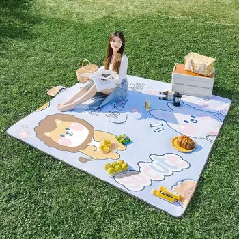 Коврик для пикника Revos, влагостойкий коврик для улицы, для весеннего отдыха, для кемпинга, утолщенный коврик для кемпинга, пикника, газонная ткань, портативный для прогулок, LL6, синий