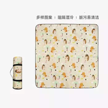 Коврик для пикника Revos, влагостойкий коврик, утолщенный коврик для газона, уличный коврик, портативный коврик для кемпинга, пляжный коврик LL8 с маленькой желтой сеткой