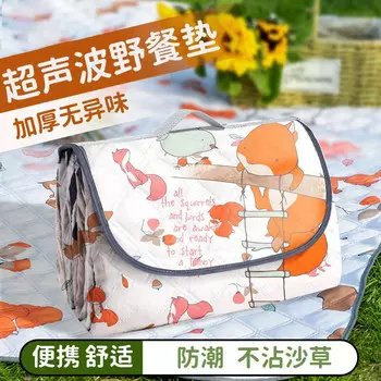 Коврик для пикника Revos, влагостойкий коврик, утолщенный складной портативный коврик для кемпинга, газона, коврик для пикника, весенняя подушка для пикника LL8 Green Apple