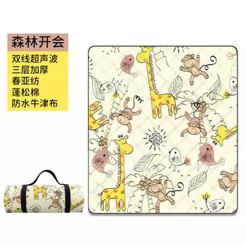 Коврик для пикника Yjhome Yawensi для встречи в лесу [ультразвуковой] 70*100 см [хлопковый наполнитель 140 г]