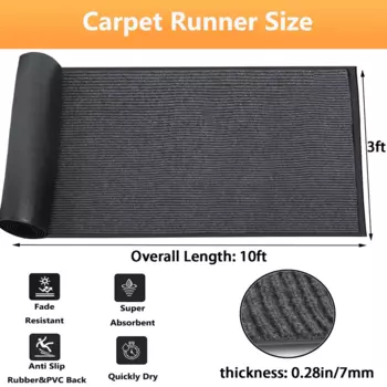 Коврик для прихожей Lajxwi, серый