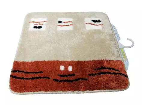 Коврик для унитаза Sanwood, коврик для унитаза, коврик для ванной, ковер для ванной, 60 х 60 см, Togo sand-choco, мультиколор