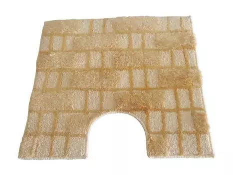 Коврик для унитаза Sanwood с вырезом коврик для унитаза коврик для унитаза ковер 60х60см Dalia Sand, бежевый