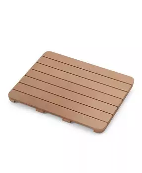 Коврик для ванной 23,5 x 19 дюймов HIPS Коврик для душа в спа-салоне для ванной комнаты с нескользящими подушечками для ног Costway, коричневый