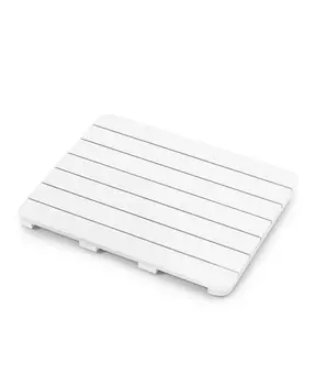 Коврик для ванной 23,5 x 19 дюймов HIPS Коврик для душа в спа-салоне для ванной комнаты с нескользящими подушечками для ног Costway, белый