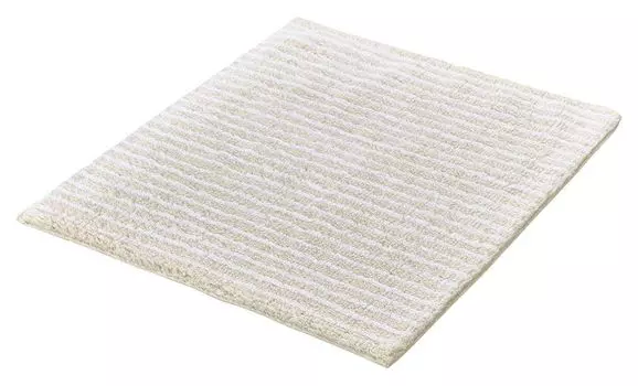 Коврик для ванной - 50 х 60 см - кремовый - хлопок - с полосками Kleine Wolke, бежевый