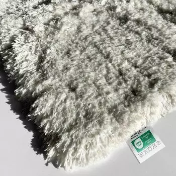 Коврик для ванной Amour Natural White 50х80 см, коврик для ванной с лохматым эффектом Floordirekt, белый