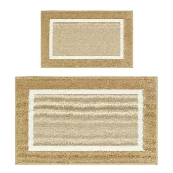 Коврик для ванной andiamo Maui 2 шт Kombination B, 0,5 см, серо-коричневый