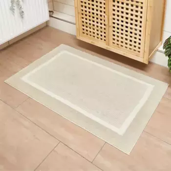 Коврик для ванной Andiamo "Maui", высота 23 мм, с противоскользящим покрытием, подходит для полов с подогревом, с противоскользящим покрытием, подходит для полов с подогревом прямоугольный (60х100 см), бежевый