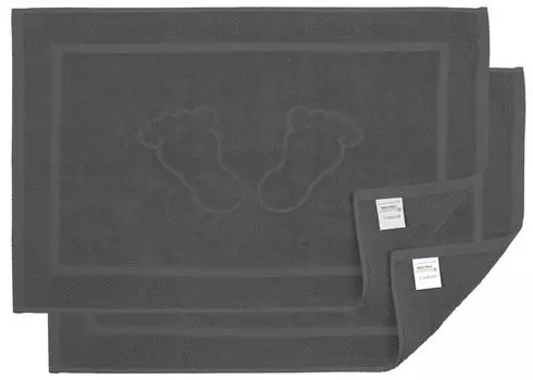 Коврик для ванной Bananalu 2 шт. качественный 100% хлопок, антрацит (4015), 50х70см, 700г/м2