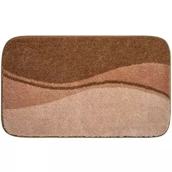 Коврик для ванной Basic Flash - коврик для ванной премиум-класса с ворсом 20 мм, цвет: коричневый, размер: 70 х 120 см GRUND