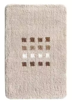Коврик для ванной - бежевый - полиакрил - 60 х 90 см Kleine Wolke